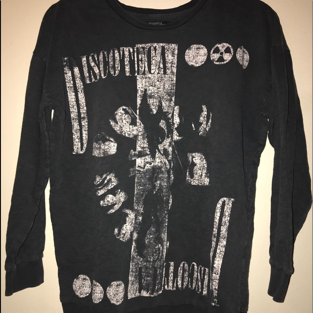 All Saints sweatshirt.